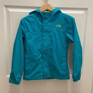 Girls M (10-12) turquoise North Face Antora Rain Jacket